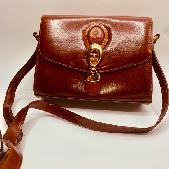 MARCHINO BROWN LEATHER PURSE w/adjustable strap - Picture 4 of 5